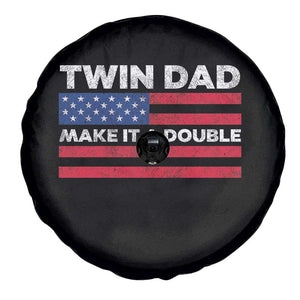Retro Twin Dad Spare Tire Cover Make It A Double US Flag Fathers Day TS10 Print Your Wear