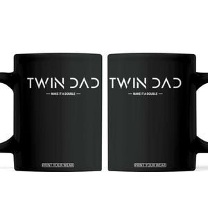 Retro Twin Dad Coffee Mug Subtle Make It A Double Minimal Fathers Day
