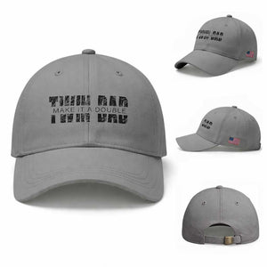 Retro Twin Dad Baseball Cap Subtle Make It A Double Fathers Day