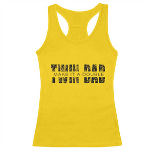 Retro Twin Dad Racerback Tank Top Subtle Make It A Double Fathers Day