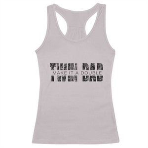 Retro Twin Dad Racerback Tank Top Subtle Make It A Double Fathers Day