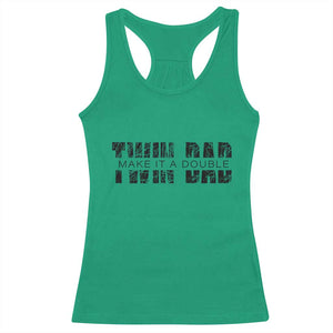 Retro Twin Dad Racerback Tank Top Subtle Make It A Double Fathers Day