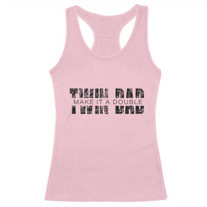 Retro Twin Dad Racerback Tank Top Subtle Make It A Double Fathers Day