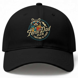 Feral Dad Club Baseball Cap Funny Raccoon Dad Birthday Fathers Day Gift TS10 Print Your Wear