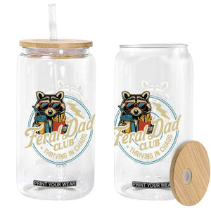Feral Dad Club Glass Can Funny Raccoon Dad Birthday Fathers Day Gift TS10 Print Your Wear