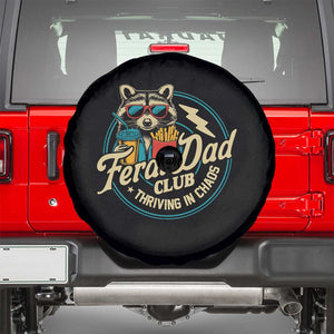 Feral Dad Club Spare Tire Cover Funny Raccoon Dad Birthday Fathers Day Gift TS10 Black Print Your Wear