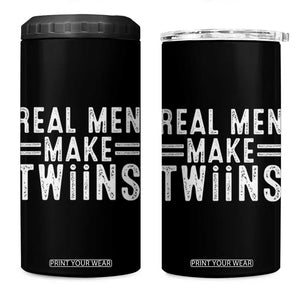 Funny Twin Dad 4 in 1 Can Cooler Tumbler Real Men Make Twins Daddy Humor Fathers Day TS10 One Size: 16 oz Black Print Your Wear