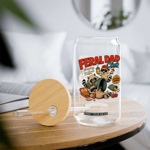 Funny Raccoon Dad Glass Can Feral Dad Club Fathers Day Gift TS10 Print Your Wear