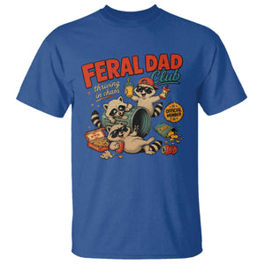 Funny Raccoon Dad T Shirt Feral Dad Club Fathers Day Gift TS10 Royal Blue Print Your Wear