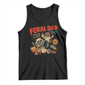 Funny Raccoon Dad Tank Top Feral Dad Club Fathers Day Gift TS10 Black Print Your Wear