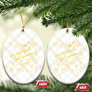 Engaged Girl Summer Ceramic Ornament Bride To Be Engagement