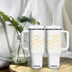 Engaged Girl Summer Tumbler With Handle Bride To Be Engagement