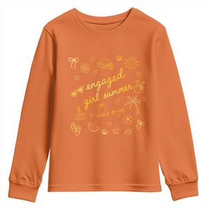 Engaged Girl Summer Youth Sweatshirt Bride To Be Engagement