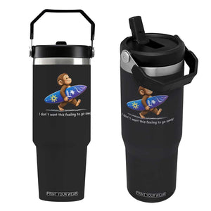 I Dont Want This Feeling To Go Away Flip Straw Tumbler Vintage Surf Monkey Nostalgic Summer Beach Vacation TS10 One Size: 30 oz Black Print Your Wear