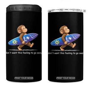 I Dont Want This Feeling To Go Away 4 in 1 Can Cooler Tumbler Vintage Surf Monkey Nostalgic Summer Beach Vacation TS10 One Size: 16 oz Black Print Your Wear