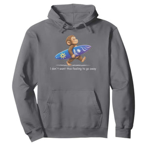 I Dont Want This Feeling To Go Away Hoodie Vintage Surf Monkey Nostalgic Summer Beach Vacation TS10 Charcoal Print Your Wear