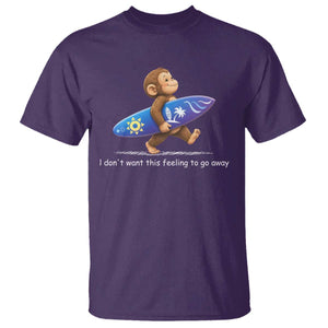 I Dont Want This Feeling To Go Away T Shirt Vintage Surf Monkey Nostalgic Summer Beach Vacation TS10 Purple Print Your Wear