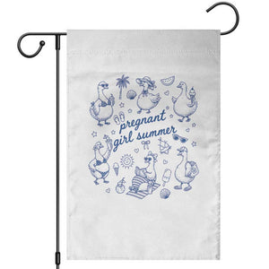 Pregnant Girl Summer Garden Flag Summer Goose Beach Pregnancy Announcement Baby Shower