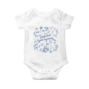 Pregnant Girl Summer Baby Onesie Summer Goose Beach Pregnancy Announcement Baby Shower