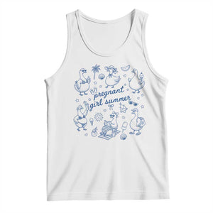 Pregnant Girl Summer Tank Top Summer Goose Beach Pregnancy Announcement Baby Shower