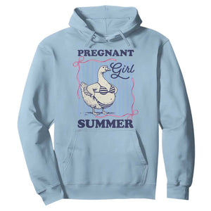 Pregnant Girl Summer Hoodie Striped Coquette Summer Goose Beach Pregnancy Announcement