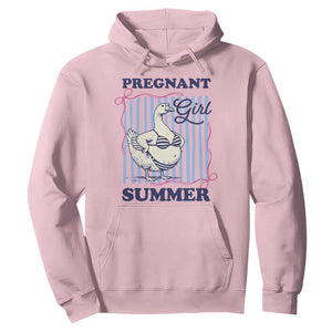 Pregnant Girl Summer Hoodie Striped Coquette Summer Goose Beach Pregnancy Announcement