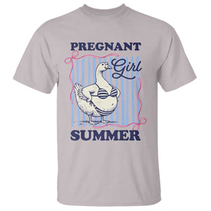 Pregnant Girl Summer T Shirt Striped Coquette Summer Goose Beach Pregnancy Announcement