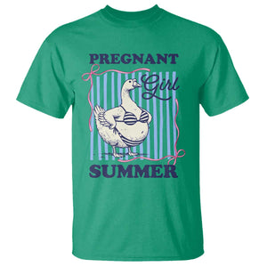 Pregnant Girl Summer T Shirt Striped Coquette Summer Goose Beach Pregnancy Announcement