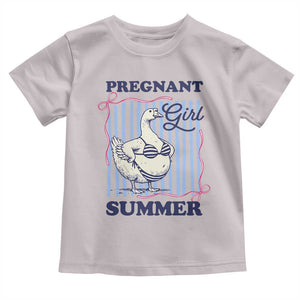 Pregnant Girl Summer Toddler T Shirt Striped Coquette Summer Goose Beach Pregnancy Announcement