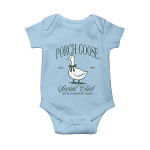 Porch Goose Baby Onesie Cute Garden Club Vibes Moms Grandmas TS10 Light Blue Print Your Wear
