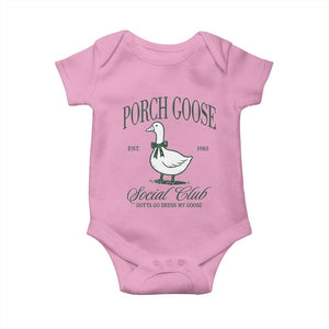 Porch Goose Baby Onesie Cute Garden Club Vibes Moms Grandmas TS10 Light Pink Print Your Wear