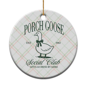 Porch Goose Ceramic Ornament Cute Garden Club Vibes Moms Grandmas TS10 1pc Christmas Plaid Print Your Wear