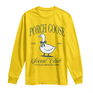 Porch Goose Long Sleeve Shirt Cute Garden Club Vibes Moms Grandmas TS10 Daisy Print Your Wear