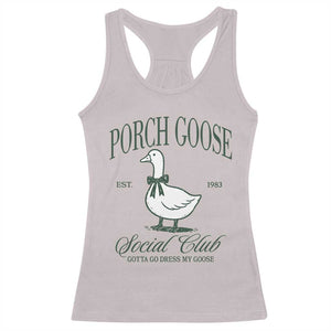 Porch Goose Racerback Tank Top Cute Garden Club Vibes Moms Grandmas TS10 Ice Gray Print Your Wear