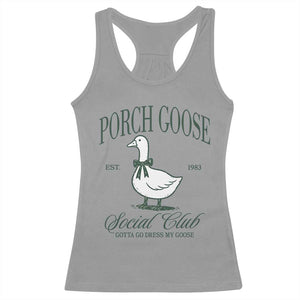 Porch Goose Racerback Tank Top Cute Garden Club Vibes Moms Grandmas TS10 Sport Gray Print Your Wear