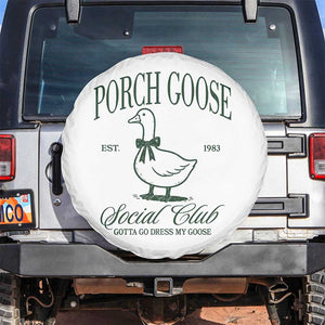 Porch Goose Spare Tire Cover Cute Garden Club Vibes Moms Grandmas TS10 No hole White Print Your Wear