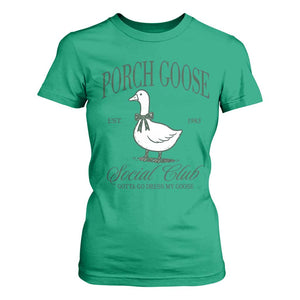 Porch Goose T Shirt For Women Cute Garden Club Vibes Moms Grandmas TS10 Irish Green Print Your Wear