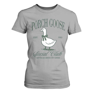 Porch Goose T Shirt For Women Cute Garden Club Vibes Moms Grandmas TS10 Sport Gray Print Your Wear