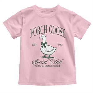 Porch Goose Toddler T Shirt Cute Garden Club Vibes Moms Grandmas TS10 Light Pink Print Your Wear