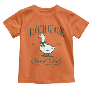 Porch Goose Toddler T Shirt Cute Garden Club Vibes Moms Grandmas TS10 Orange Print Your Wear