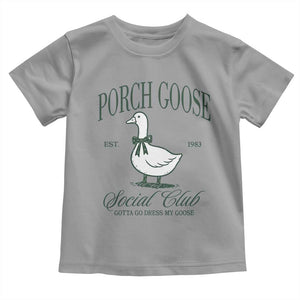 Porch Goose Toddler T Shirt Cute Garden Club Vibes Moms Grandmas TS10 Sport Gray Print Your Wear