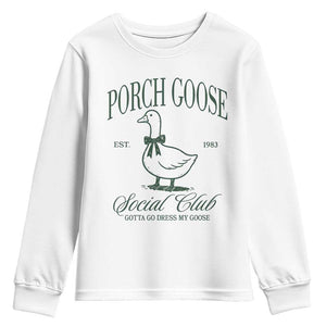 Porch Goose Youth Sweatshirt Cute Garden Club Vibes Moms Grandmas TS10 White Print Your Wear