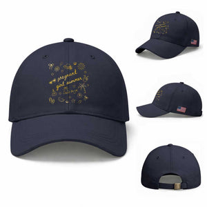 Pregnant Girl Summer Baseball Cap Cute Beach Summer Pregnancy Announcement Baby Shower TS10 Baseball Cap Universal Fit Navy Print Your Wear