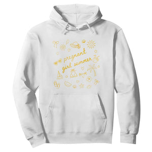 Pregnant Girl Summer Hoodie Cute Beach Summer Pregnancy Announcement Baby Shower