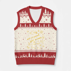 Pregnant Girl Summer V-Neck Knit Sweater Vest Cute Beach Summer Pregnancy Announcement Baby Shower
