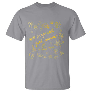 Pregnant Girl Summer T Shirt Cute Beach Summer Pregnancy Announcement Baby Shower