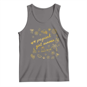 Pregnant Girl Summer Tank Top Cute Beach Summer Pregnancy Announcement Baby Shower
