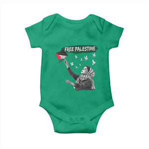 Free Palestine Baby Onesie Gaza Palestinian Flag TS10 Irish Green Print Your Wear