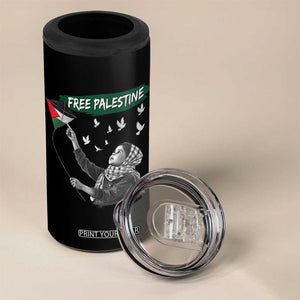 Free Palestine 4 in 1 Can Cooler Tumbler Gaza Palestinian Flag TS10 Print Your Wear
