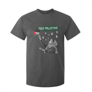 Free Palestine T Shirt For Kid Gaza Palestinian Flag TS10 Dark Heather Print Your Wear